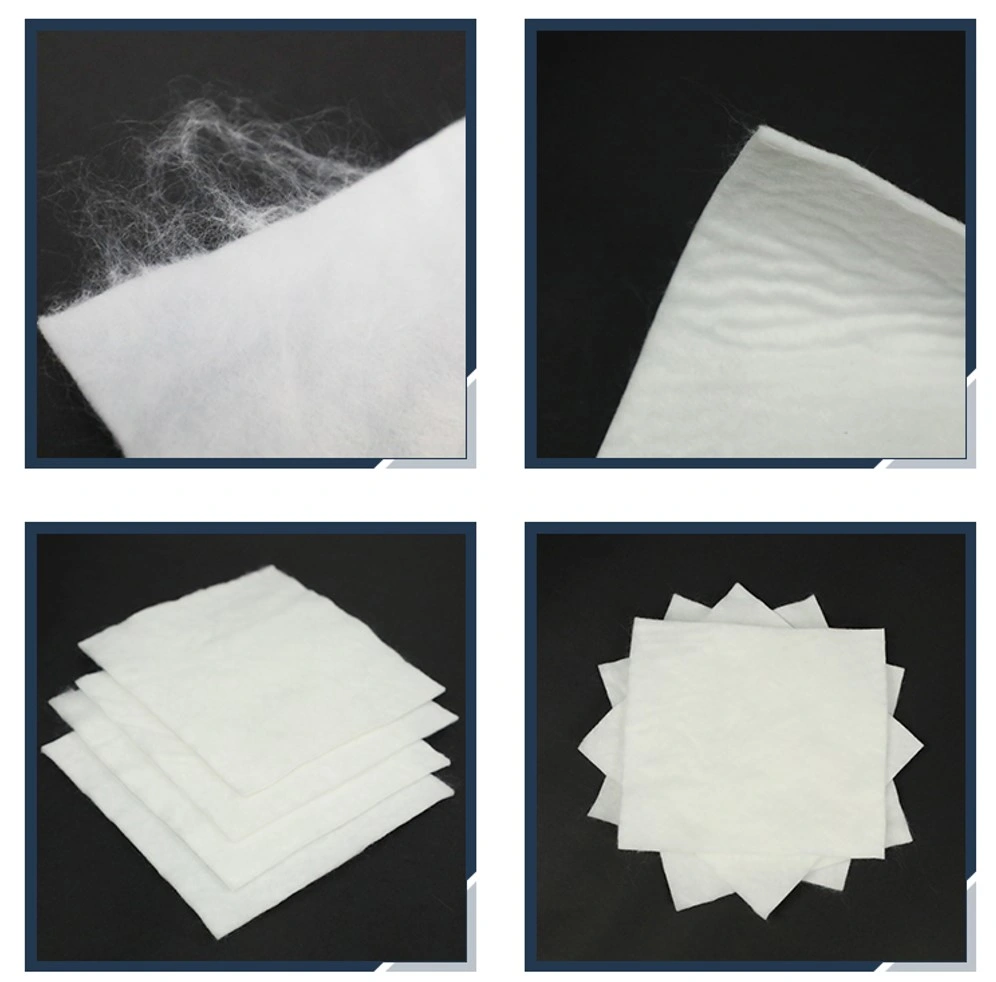 150-800GSM Polypropylene Polyester Nonwoven Short Filament Long Fiber Needle Punched Spunbond Non Woven Black Geo Textile Geotextile Fabric