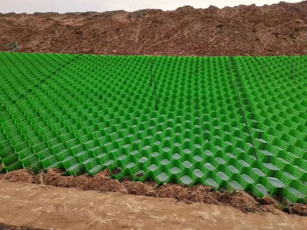 Honeycomb Pavers Drainage Cell Supplier Slope Protection Materials Cellular Confinement System Reinforced Soil Slope Stabilizer Gravel Grid HDPE Geocell Price