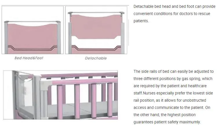 Jdcet283 Pediatrics Infant Crib Medical Manual 2 Functions Children Hospital Bed