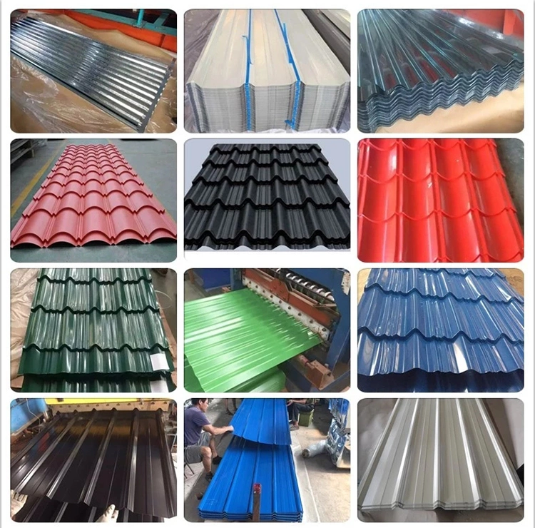 PPGI Roof Tile Building Material G90 Prepainted Zinc Color Coated Galvanized Metal Gi Galvanized Colour Coating Corrugated Steel Roofing Sheet