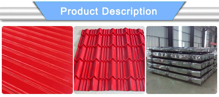 Galvanized Metal Steel Roofing Sheet with Ral Color Coating for Corrugated Roof Tile