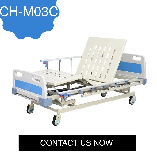 [CH-M02B] Manual Two Cranks Two Functions Adjustable Medical Hospital Bed on Casters for Patients as Hospital Furuniture