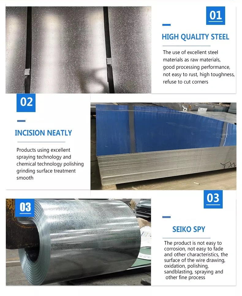 Industry Metal PPGI Dx51d Dx52D Z140 Galvanized Iron Sheet Zinc Coating Steel