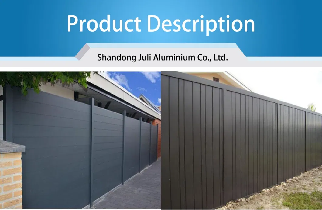 Garden Aluminum/Aluminium/Metal Balcony Privacy /Security / Safety Slat /Panel /Wall Fence with Picket for Villa Apartment /Factory