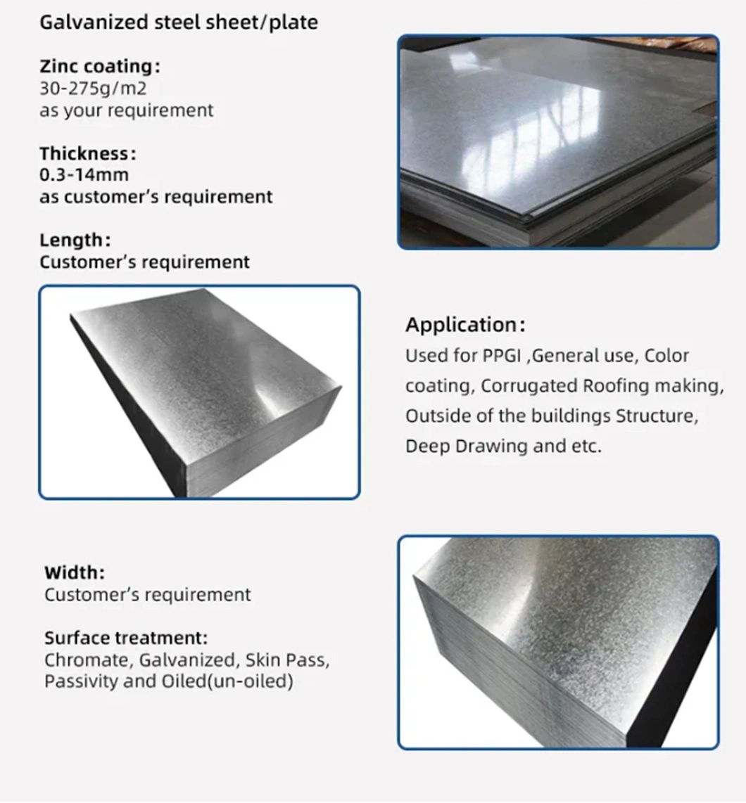 Gi Zinc Metal Plate Price Dx51d Hot Dipped Galvanized Steel Sheet