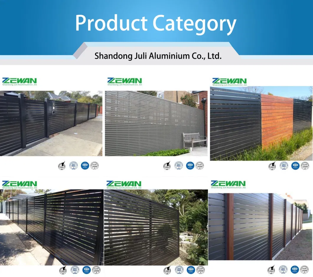 Garden Aluminum/Aluminium/Metal Balcony Privacy /Security / Safety Slat /Panel /Wall Fence with Picket for Villa Apartment /Factory