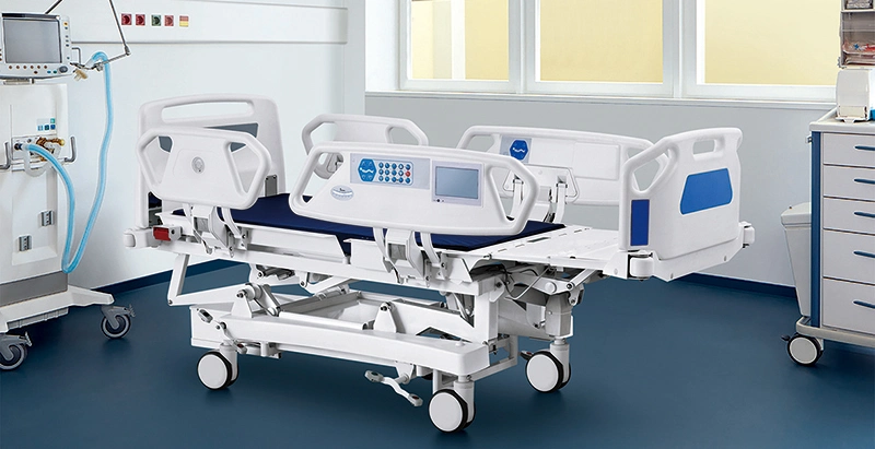 X9X Portable Casters Steel Electric Foldable Hospital ICU Patient Bed