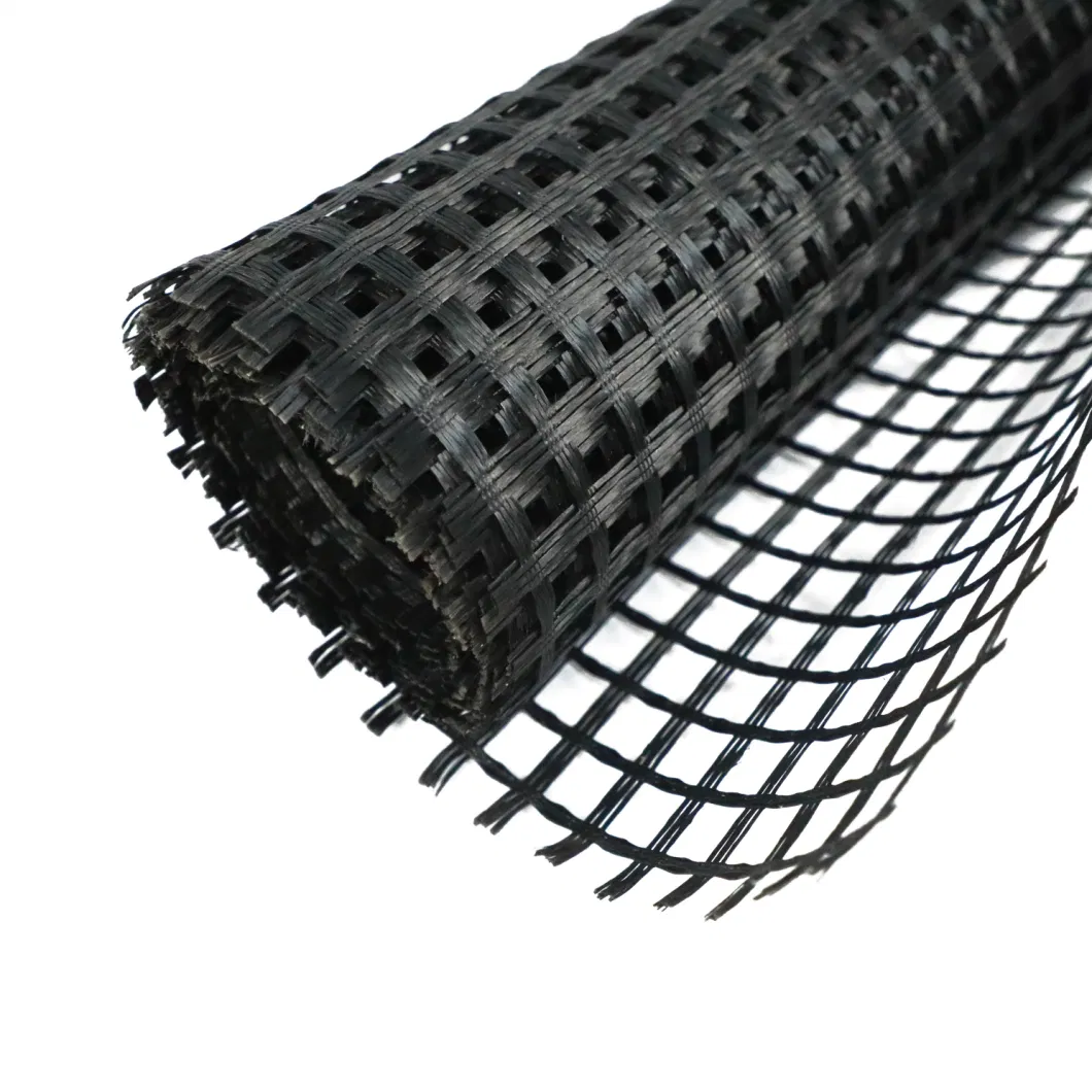 High Tensile Basalt Fiber Mesh Geo Grid Fiberglass Geogrid Coated Bitumen 100-100kn/M for Sale