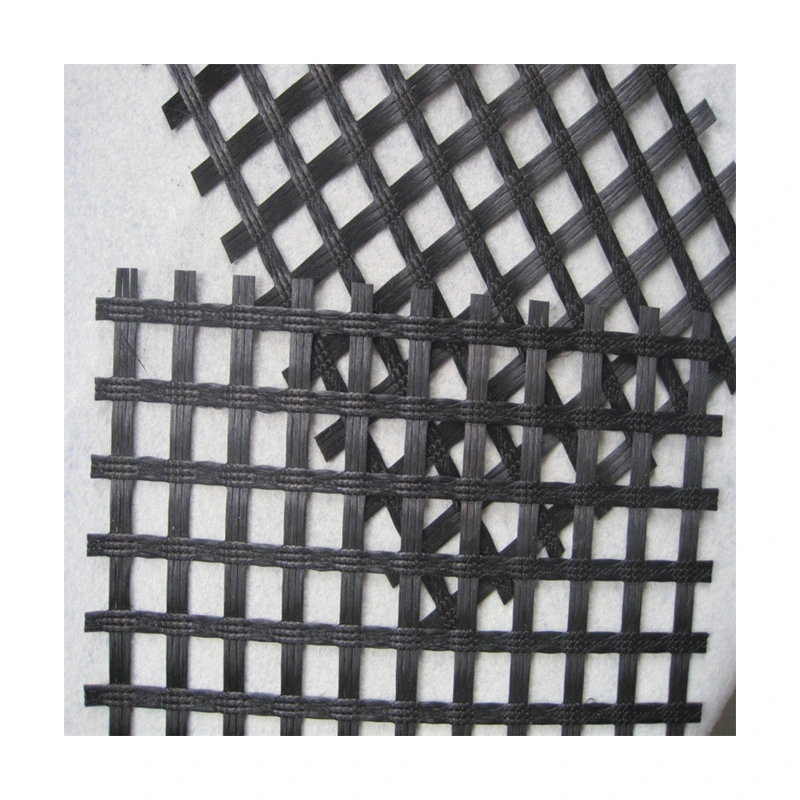 High Tensile Basalt Coated Bitumen 100-100kn/M Glass Fiber Mesh Geo Grid Fiberglass Geogrid for Sale