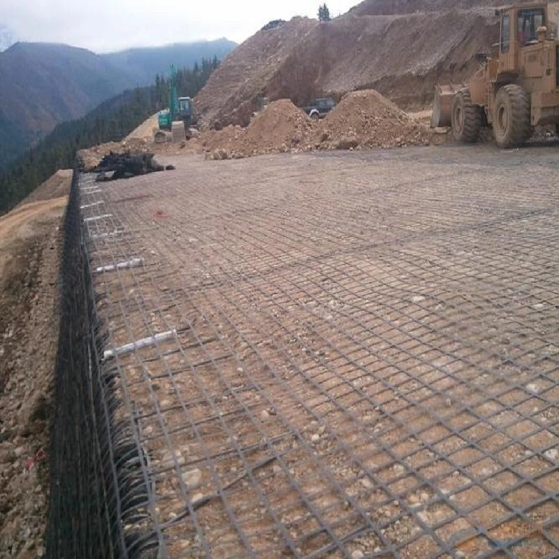 Building Material Plastic PP/HDPE Uniaxial Geogrid for Reinforcement Road Project