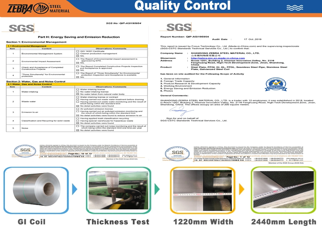 Dx51d Grade Hot DIP Galvanized Gi Steel Sheet Coil Roll