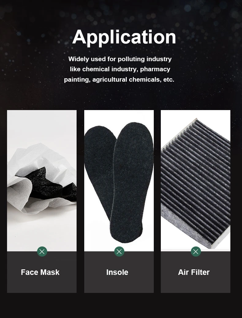 Face Mask Black Filter Activated Carbon Fiber Nonwoven Fabric