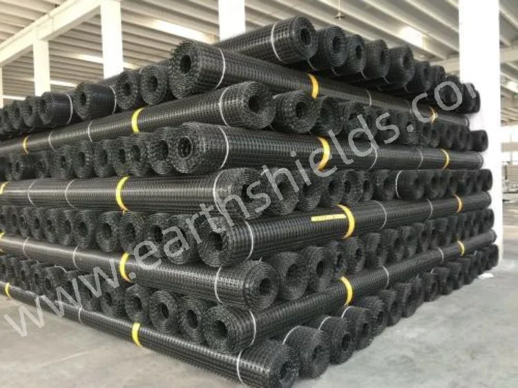 High Tensile Strength Biaxial Polyester Geogrid Soil Reinforcement