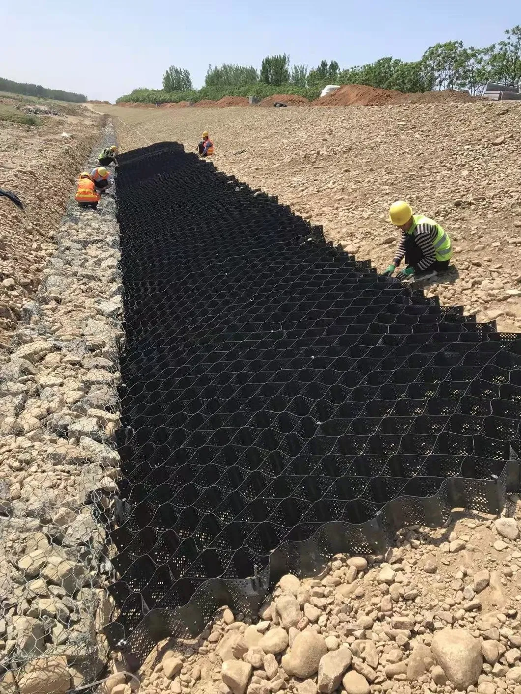 Smooth Geocell Gravel for Reinforcement Road and Driveway HDPE Plastic