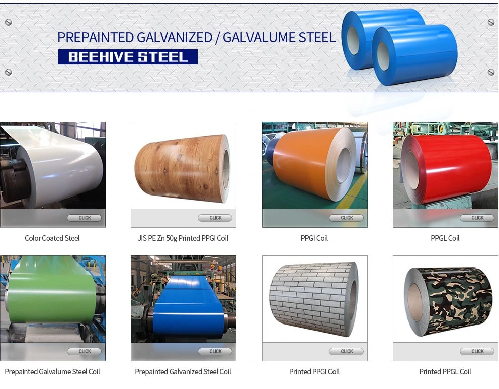 Color Coated Roll 0.4-0.5-0.6-0.7-0.8 Steel Sheet Roll of Various Colors