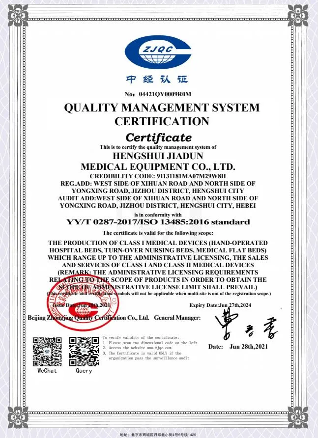 One Function Manual Patient Care Medical Hospital Bed for Clinic and Hospital