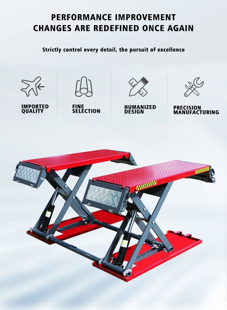 Surface Mounted MID Rise Scissor Lift Four Hydraulic Scissor Elevator