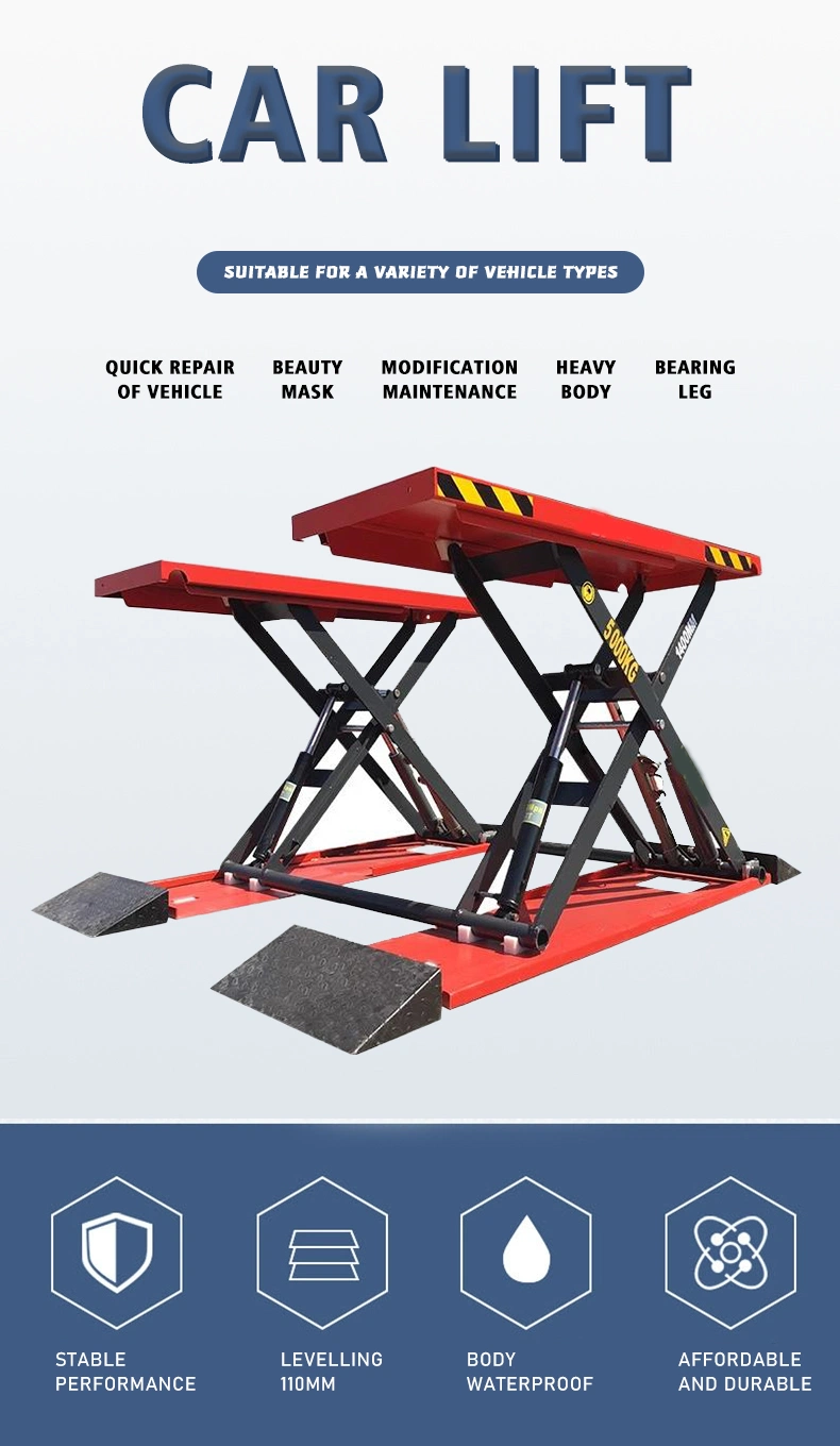 Surface Mounted MID Rise Scissor Lift Four Hydraulic Scissor Elevator