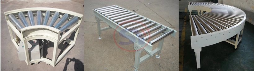 Stainless Steel Motorised Gravity Roller Conveyor Table for Pallet Carton Box Crate