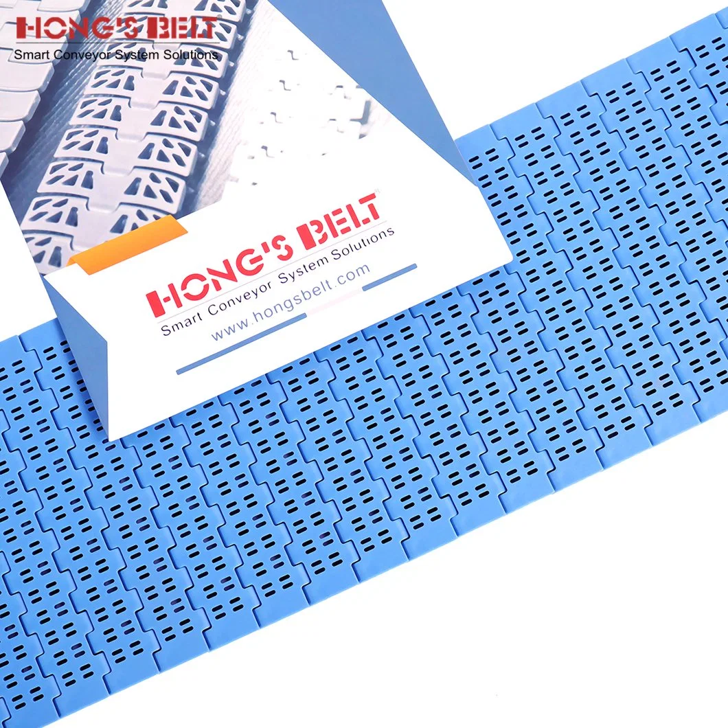 Hongsbelt Opening Conveyor Plastic Modular Belt for Seafood Processing Line