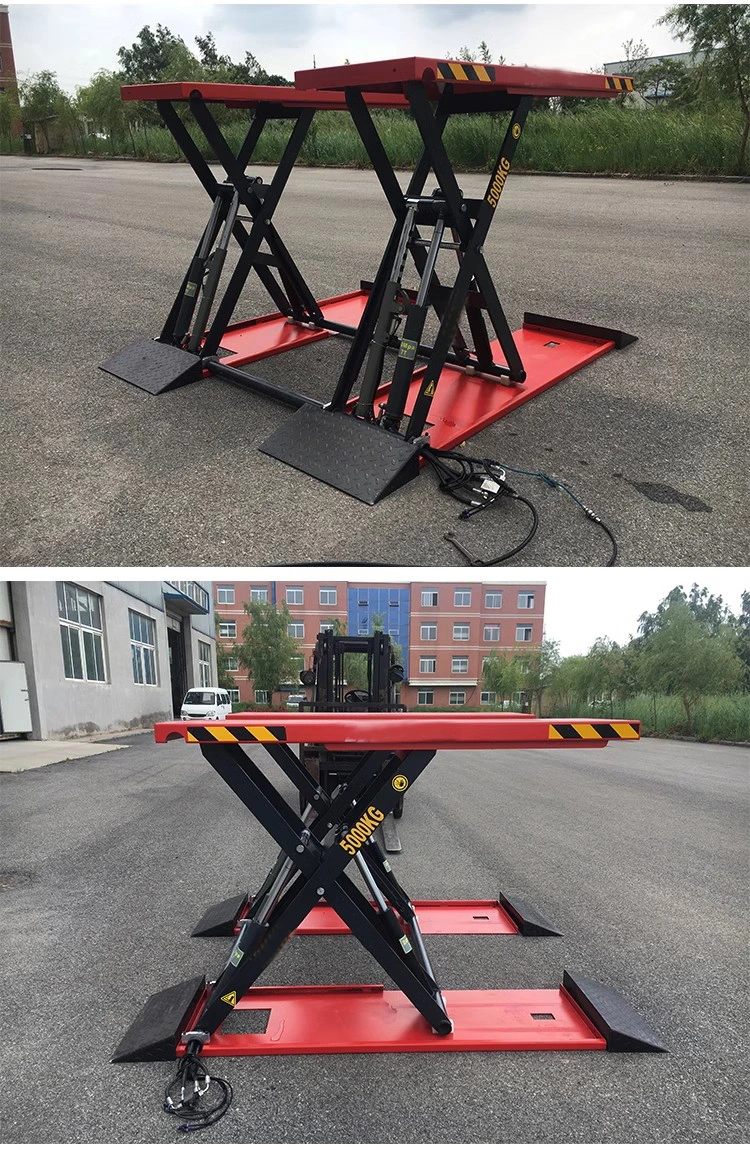 Surface Mounted MID Rise Scissor Lift Four Hydraulic Scissor Elevator