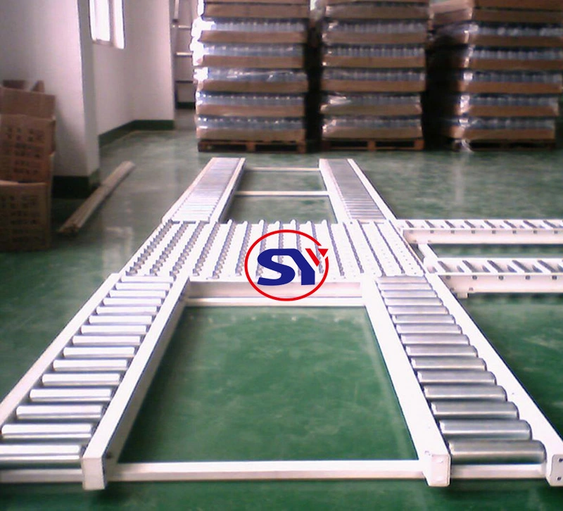 Stainless Steel Motorised Gravity Roller Conveyor Table for Pallet Carton Box Crate