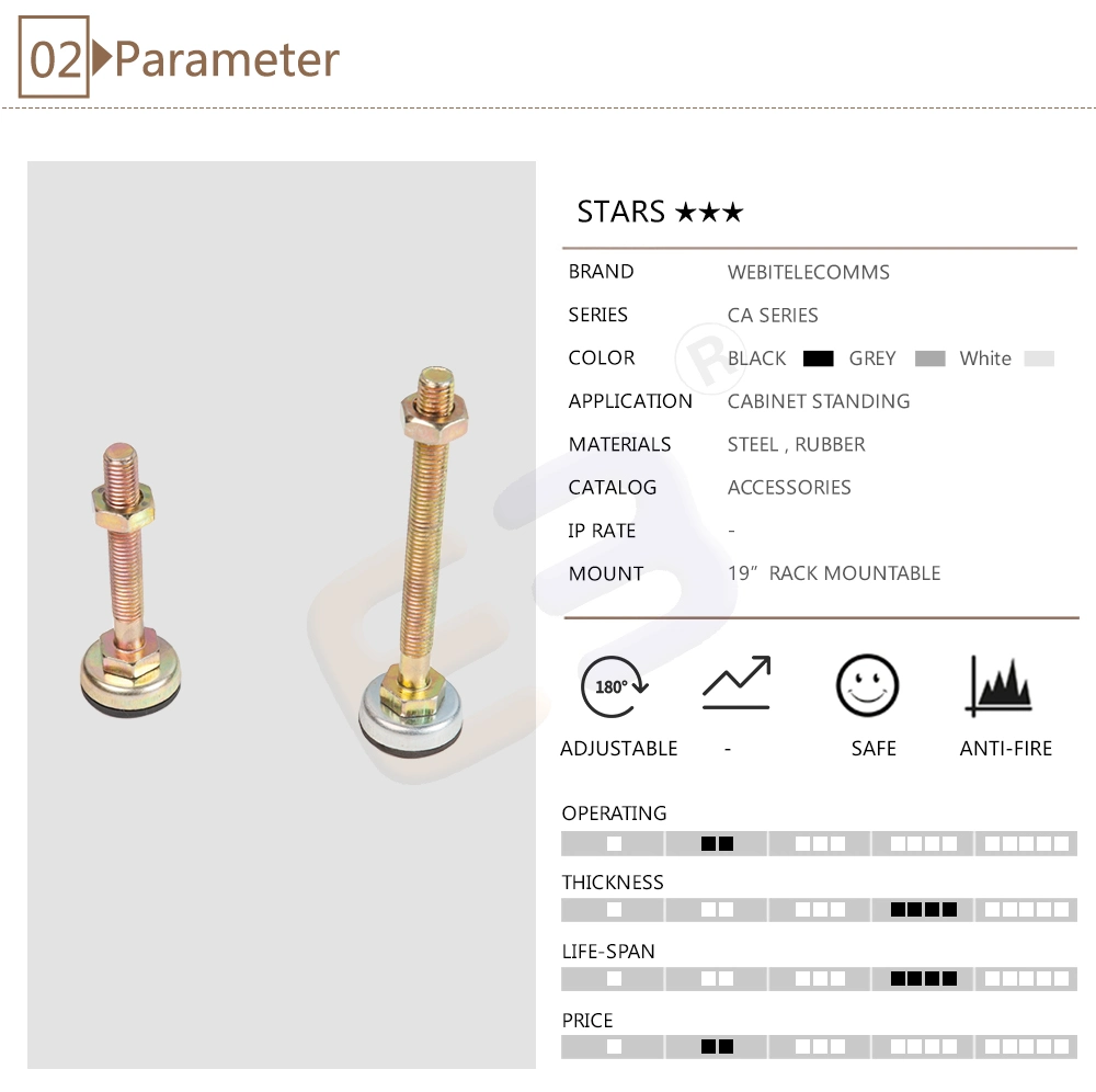 Rack Adjustable Leveling Feet for Network Server Cabinet