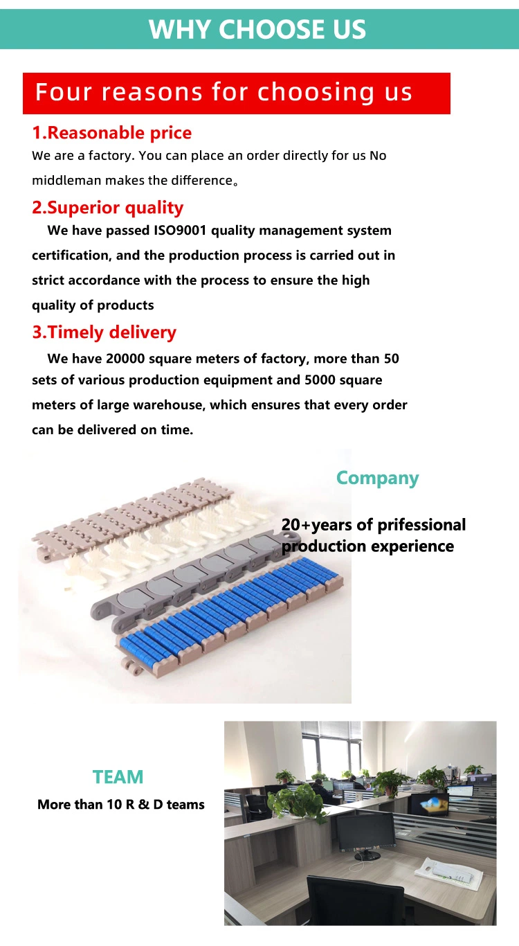 Flat Top 1005 Molded to Width with Positrack Plastic Modular Belt