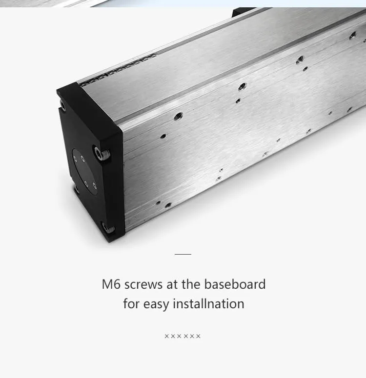 Electrial Linear Rail Guide with Stepper Motor Exposed Left Right Bottom Side