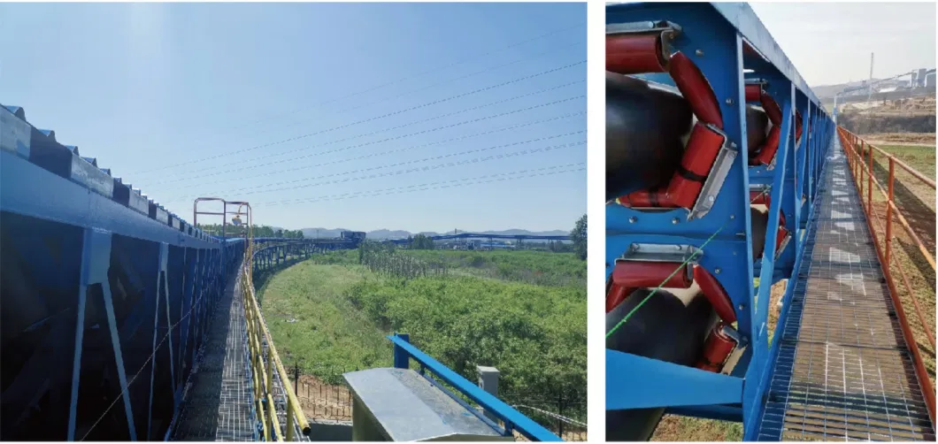 Industrial Mining Delivery Transport Conveying System Long Distance Overland Idler Roller Pipe Rubber Belt Conveyors for Port Coal Steel Cement Power Chemical