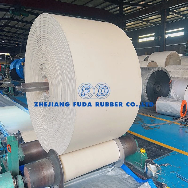 Safety White Ep Nn Cc Tc Rubber Conveyor Belt for Food/Cereal Industry