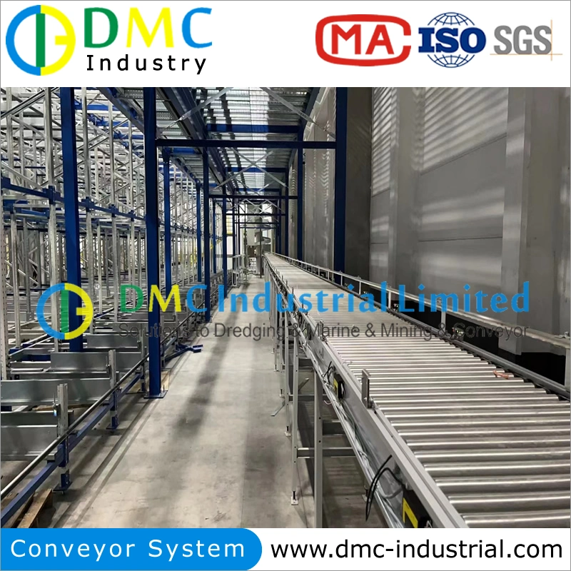 Carbon Steel Stainless Galvanized Electric Plating PU PVC Chain Driven Gravity Roller Conveyor System for Cartons Pallets Transportation