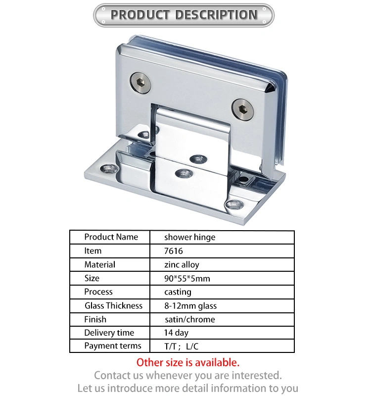 Adjustable Hinge for Glass Shower Room