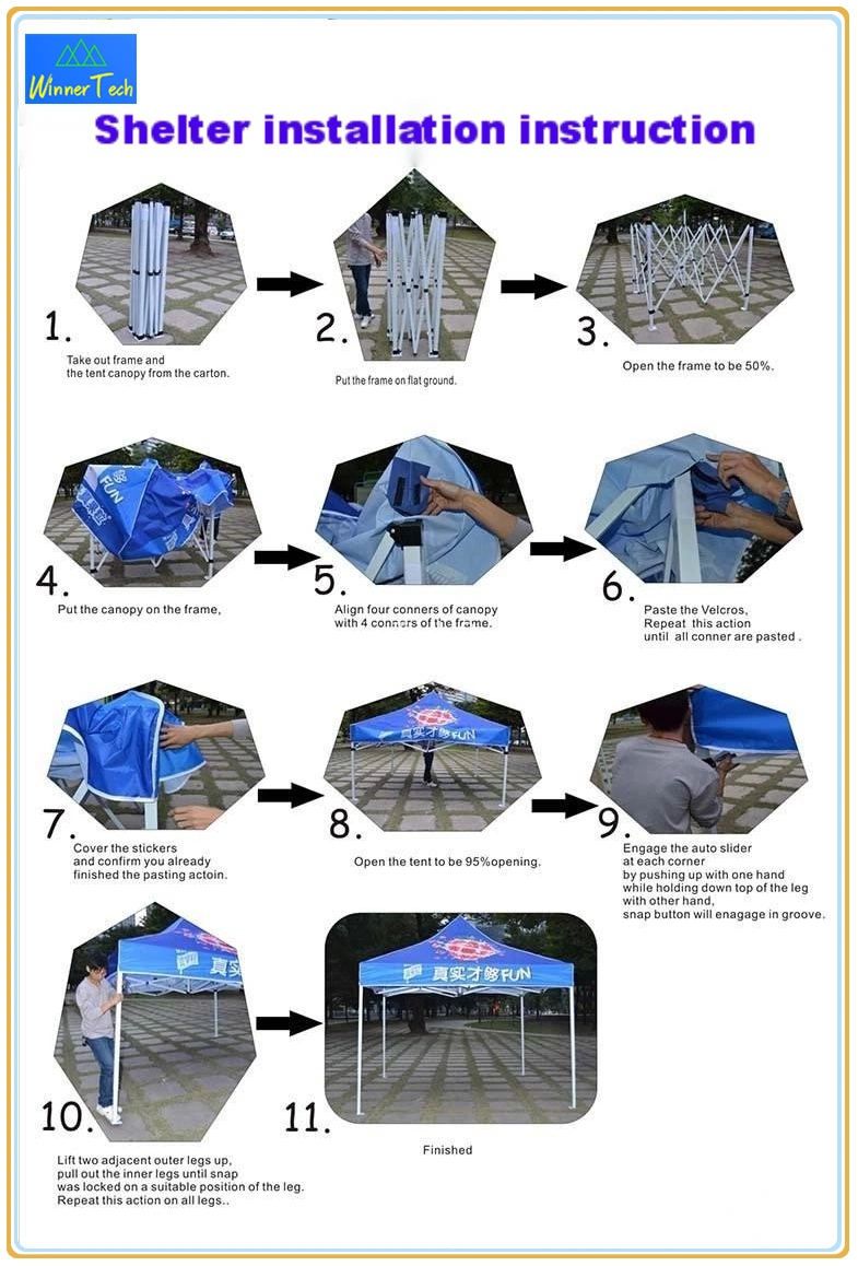 10X10FT Gazebo Tent 3X3 Folding Shelter Canopy Outdoor Sunshade Tent-W00022