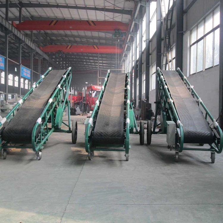 Carbon Steel Machinery Rubber Inclined Portable Belt Conveyor for Conveying