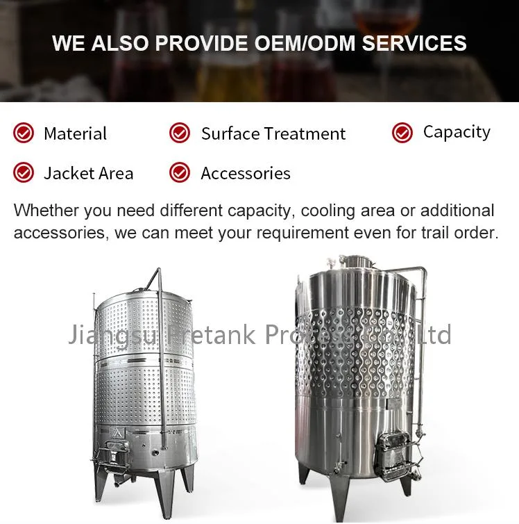 5000L Stainless Steel Wine Brewing Fermenter Equipment