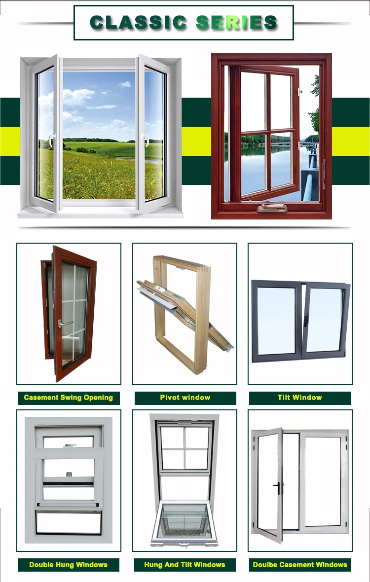 High Grade Sound Insulation PVC Single Hung Window