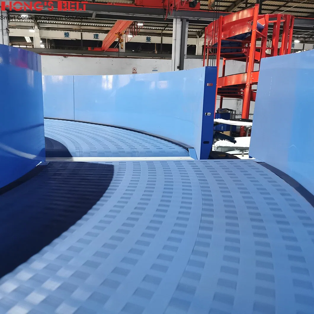 Hongsbelt Curve 90 Degree Chain Conveyor System Belt Conveyor Curve 90