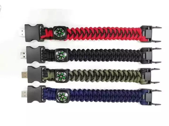 Compass USB Bracelet Flash Drives Paracord Wristband USB Drive Gadget