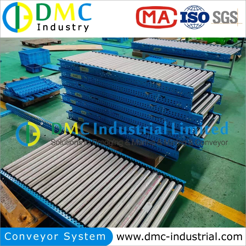 Carbon Steel Stainless Galvanized Electric Plating PU PVC Chain Driven Gravity Roller Conveyor System for Cartons Pallets Transportation