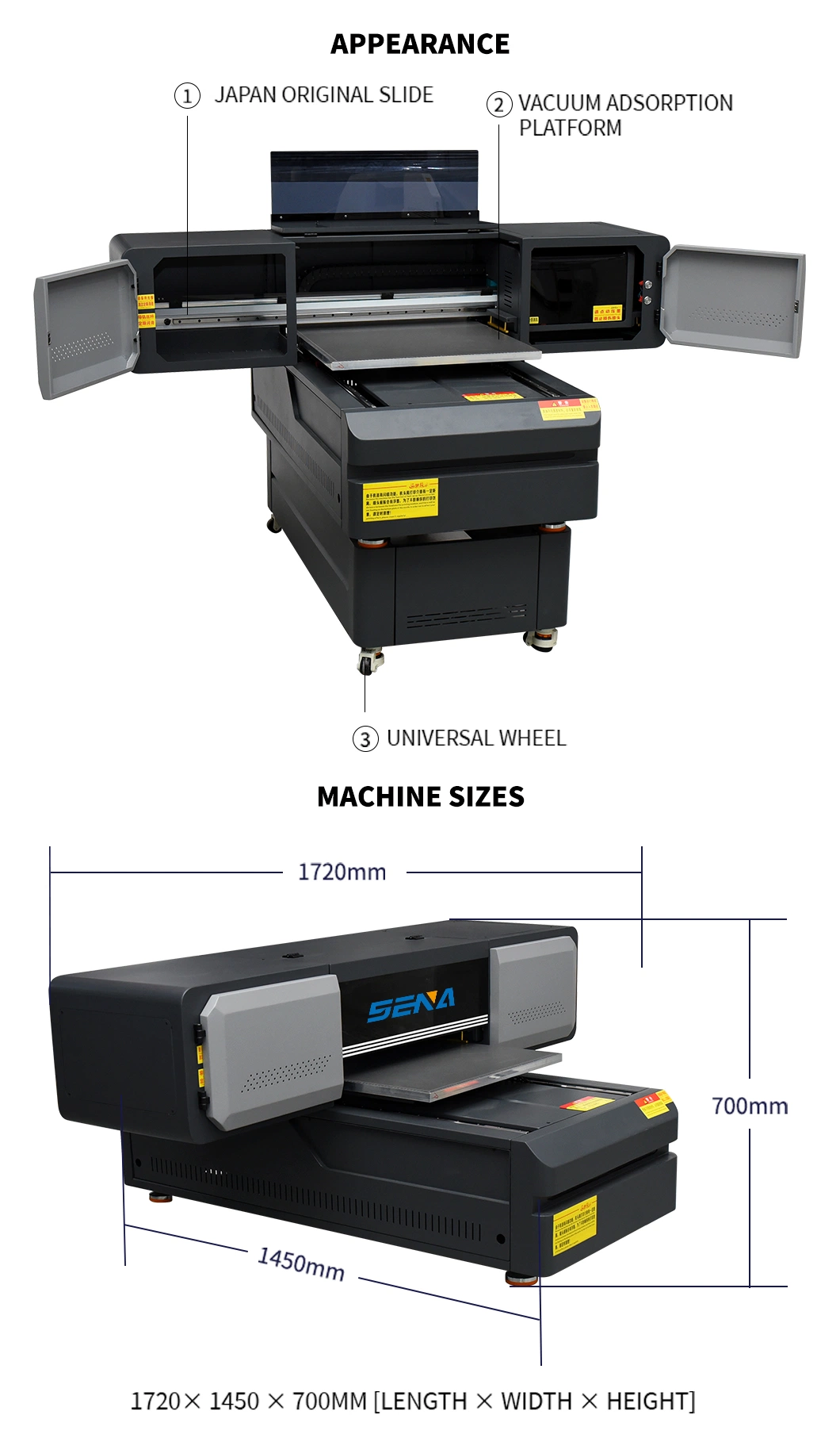 Sena Sells UV Flatbed Printers Made in China High Quality 6090 Printing Machine Ricoh G5I Head for PVC Acrylic Planks Glass Packaging Box ID Cards