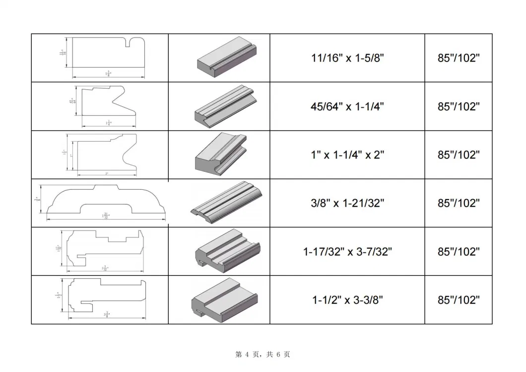 High Density Door Frame WPC Door Components for Home or Hotel