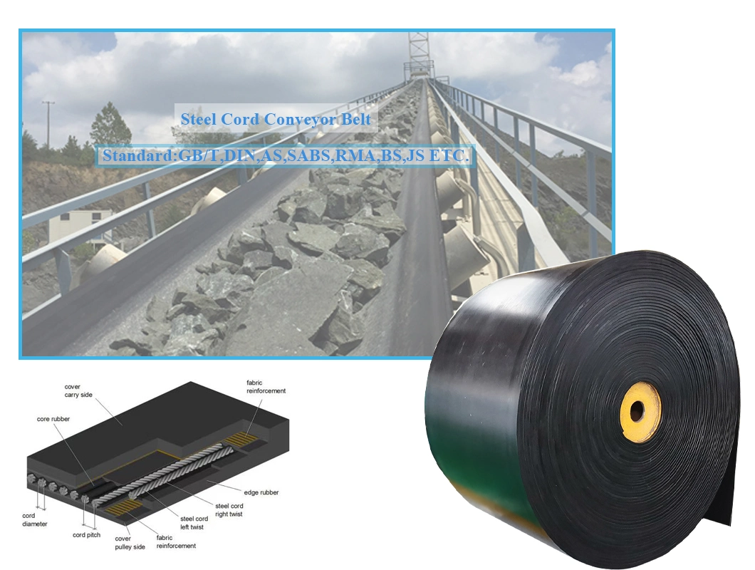 Transport Mine Sandstone Rubber Ep Conveyor Belt