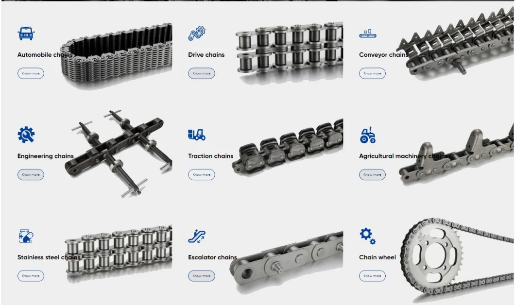 V Style Industral Heavy Duty Transmission Stainless Steel Conveyor Roller Engineering Chain for Paper Roll Mill Transmission