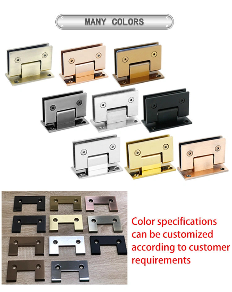 Made in China Factory Price 90 Degree Glass to Glass Double Shower Door Black Frameless Hinge