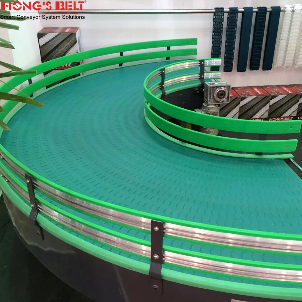 Hongsbelt Conveyor Belt High Quality Modular Belt Conveyor Flat Top Turning Conveyor