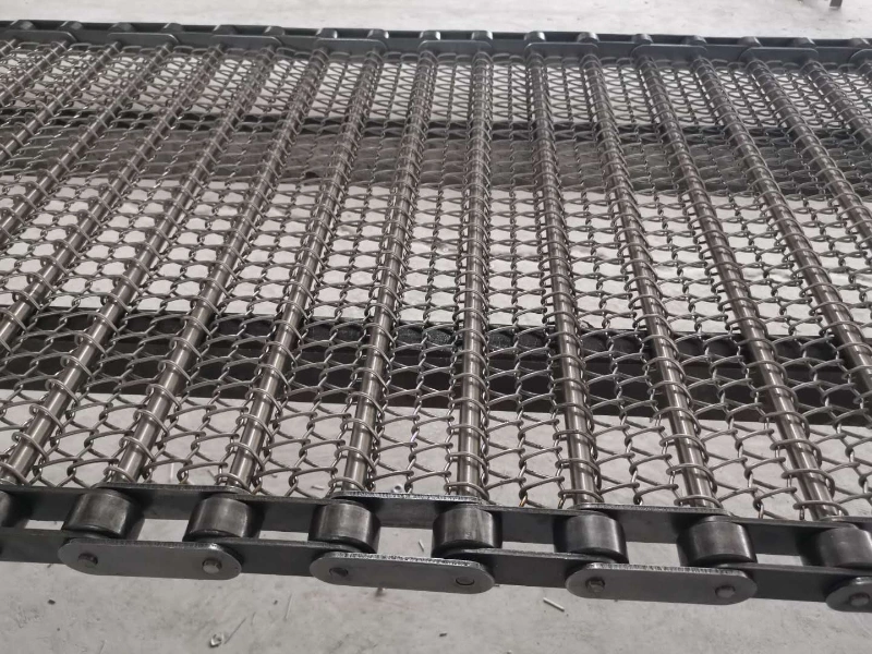 High Capacity Metal Conveyor Chain Plate Slat Steel Hinged Belt