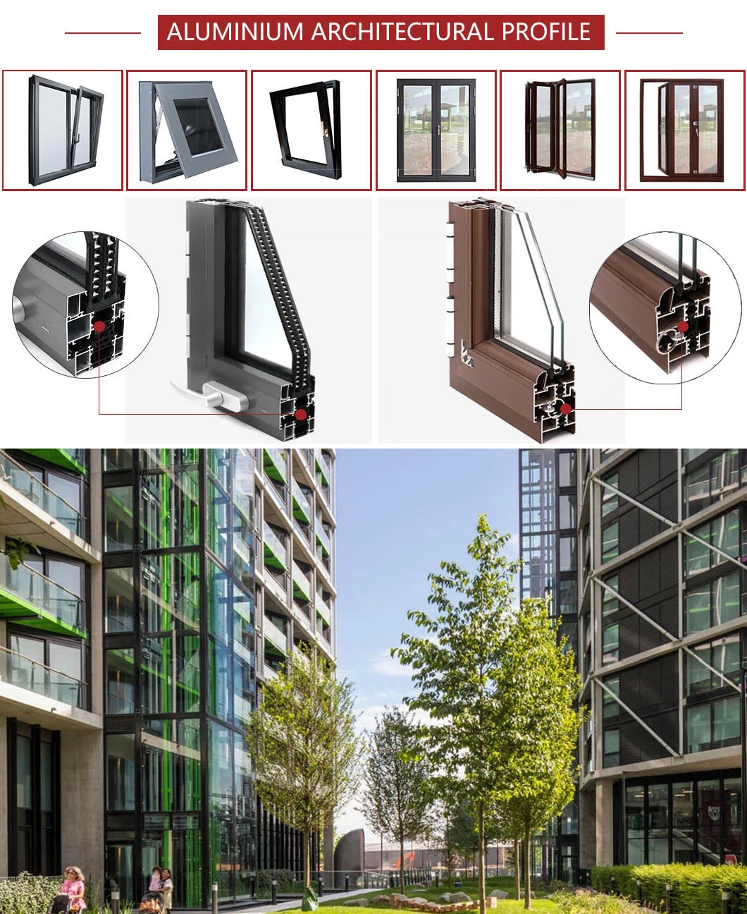 Over 15 Years &amp; Door Aluminium Aluminum Profile Metal Window