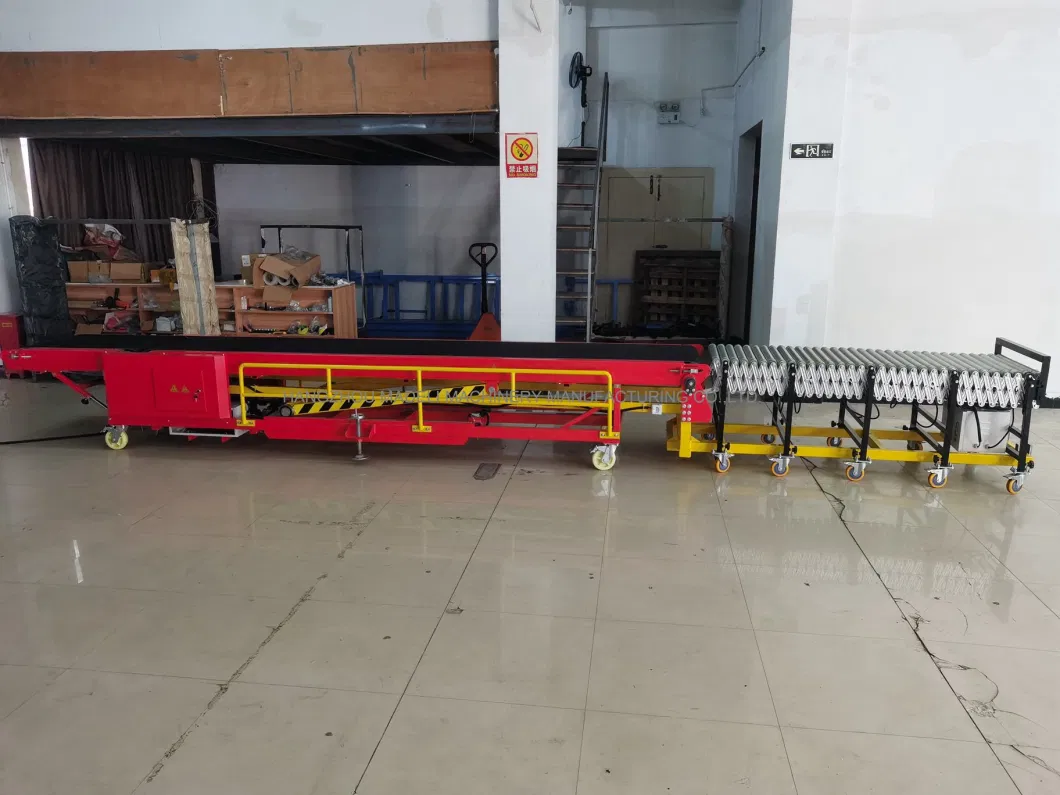 Powered Loading Unloading Belt Conveyor Flexible Roller Conveyor System