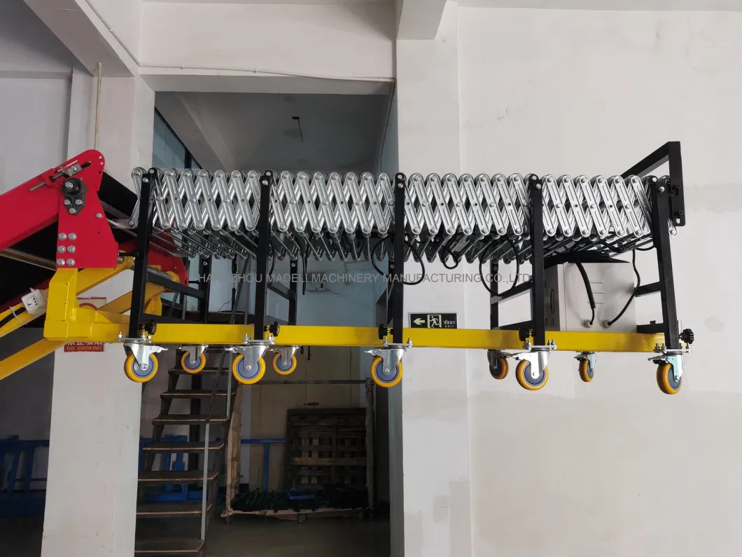 Powered Loading Unloading Belt Conveyor Flexible Roller Conveyor System